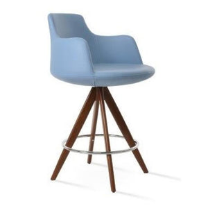Dervish Large Pyramid-mw Counter&bar Swivel Stool - compact and stylish design | Image 1 | InSTYLE Home & Rugs