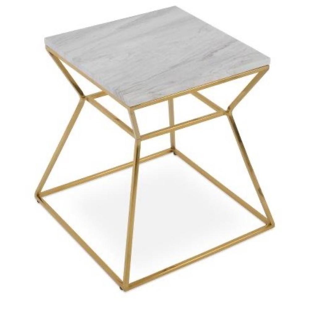 Gakko End Table - Marble White - accent tables for living rooms | Image 1 | InSTYLE Home & Rugs