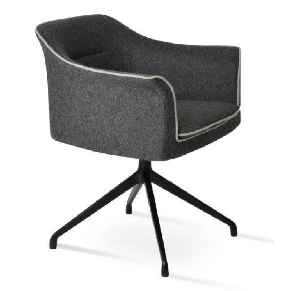 London Spider Armchair Swivel - upholstered armchair with padded comfort | Image 1 | InSTYLE Home & Rugs