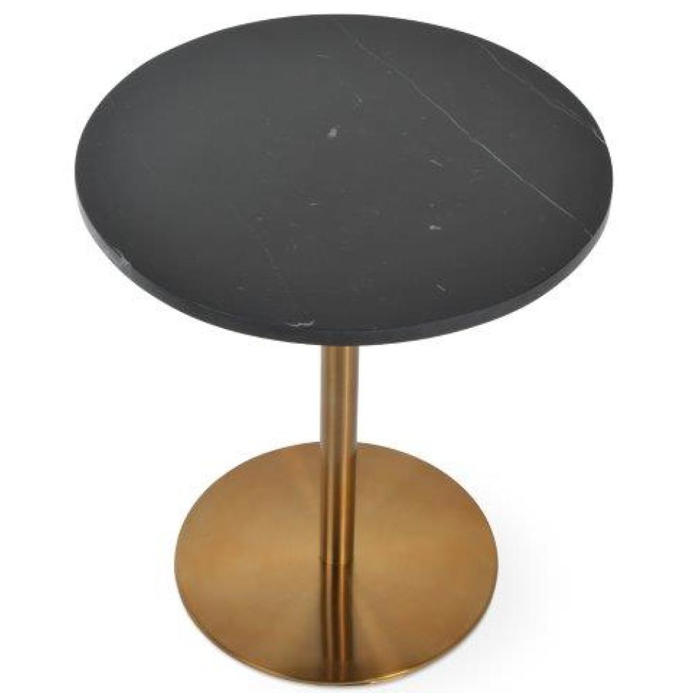 Ares End Table Black Marble Gold - contemporary end table for sofas | Image 1 | InSTYLE Home & Rugs