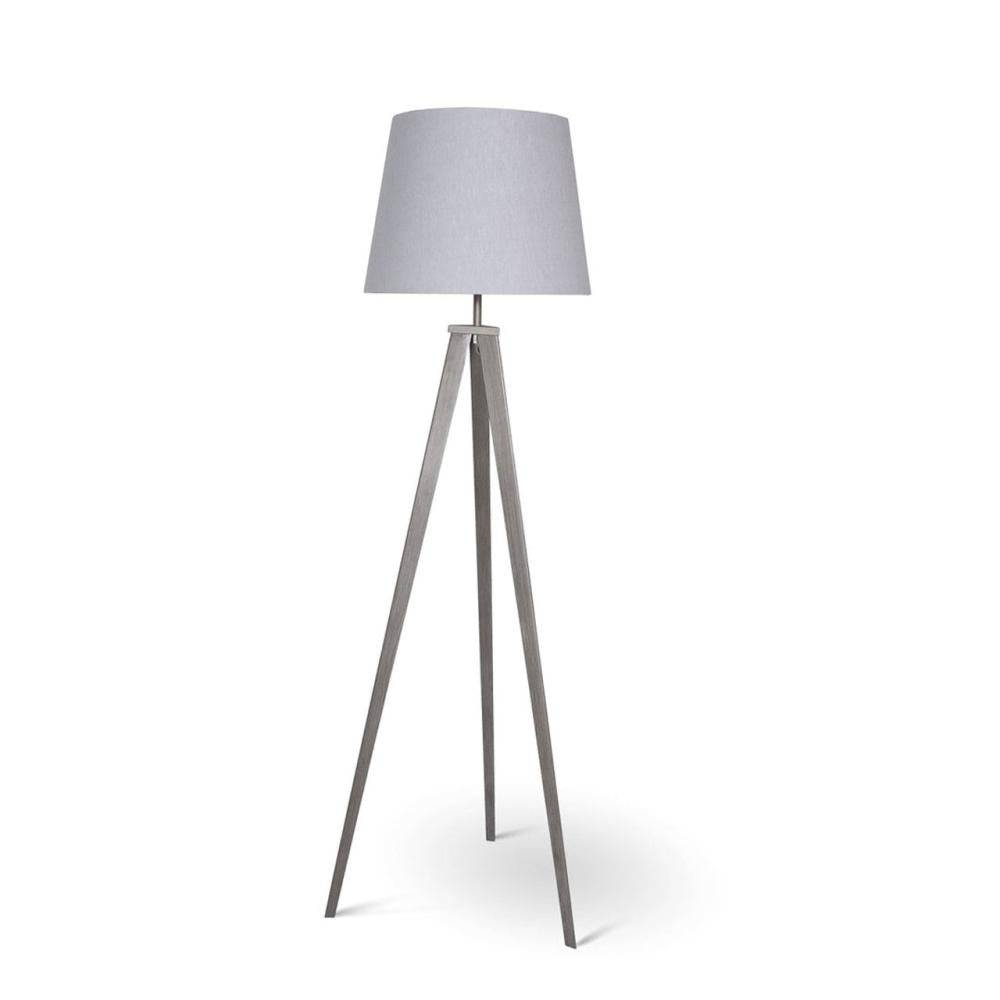 Nixon Floor Lamp Silver - perfect lighting for modern homes | Image 1 | InSTYLE Home & Rugs