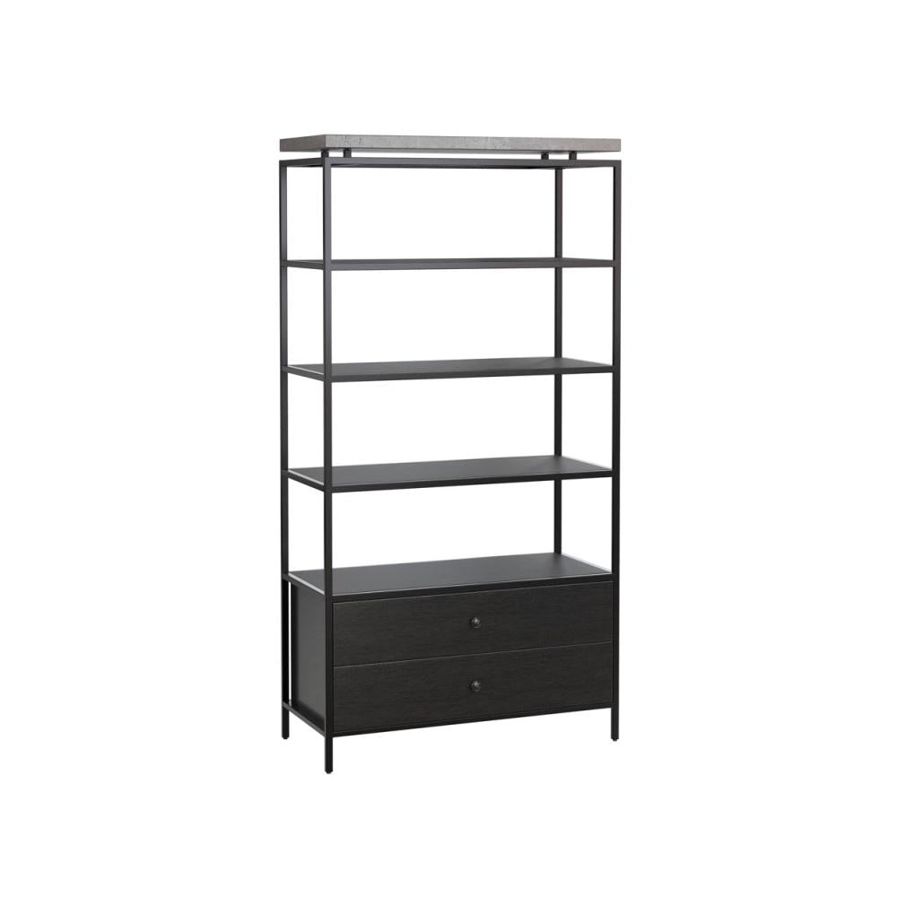 Norwood Bookcase - wooden bookcases with multiple shelves for ample storage | Image 1 | InSTYLE Home & Rugs