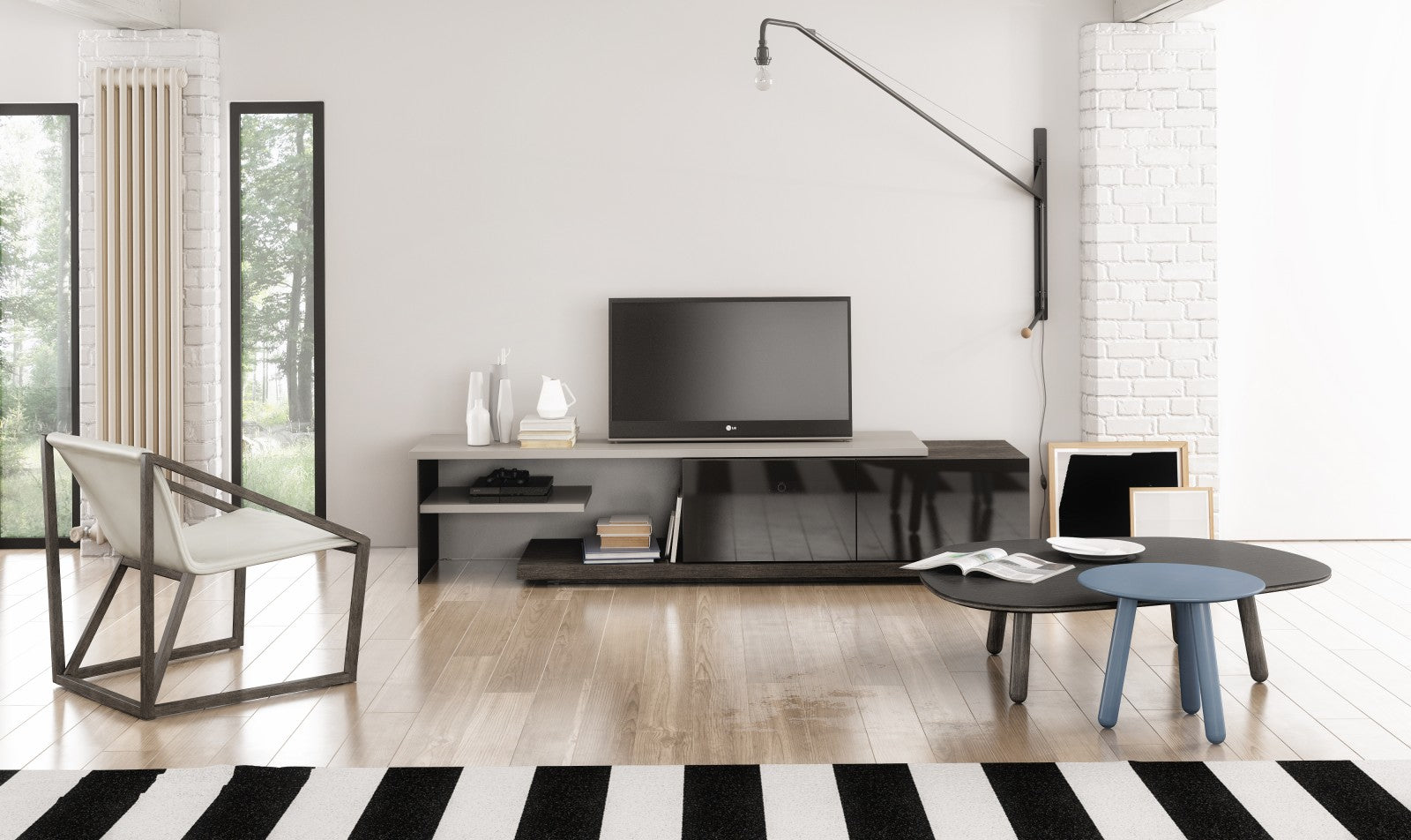 Bowie Wood & Steel Coffee Table - modern design for any room | Image 2 | InSTYLE Home & Rugs