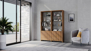 BDI Linea 66" Three-Shelf System 580121 - versatile shelf for organizing books, decor, and more | Image 4 | InSTYLE Home & Rugs