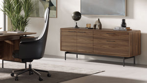 LINQ Office 6829 Storage Credenza - wooden storage credenza with drawers and cabinets for versatile storage | Image 5 | InSTYLE Home & Rugs