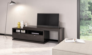 Otello Wood & Lacquered TV Stand - space-saving tv media storage console for organized entertainment | Image 2 | InSTYLE Home & Rugs