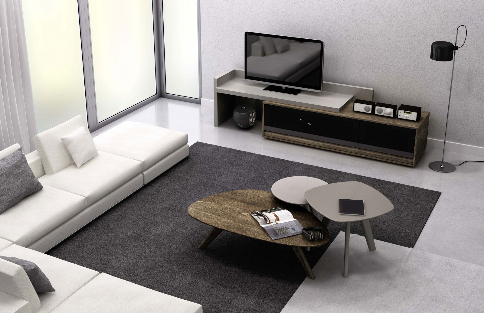 Bowie Studio Wooden Coffee Table - modern design for any room | Image 2 | InSTYLE Home & Rugs