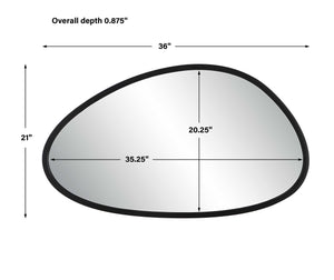 Pebble Mirror 21 x 36 - modern mirror with sleek design for contemporary interiors | Image 6 | InSTYLE Home & Rugs