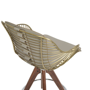 Zebra Pyramid MW Swivel Stool - compact and stylish design | Image 7 | InSTYLE Home & Rugs