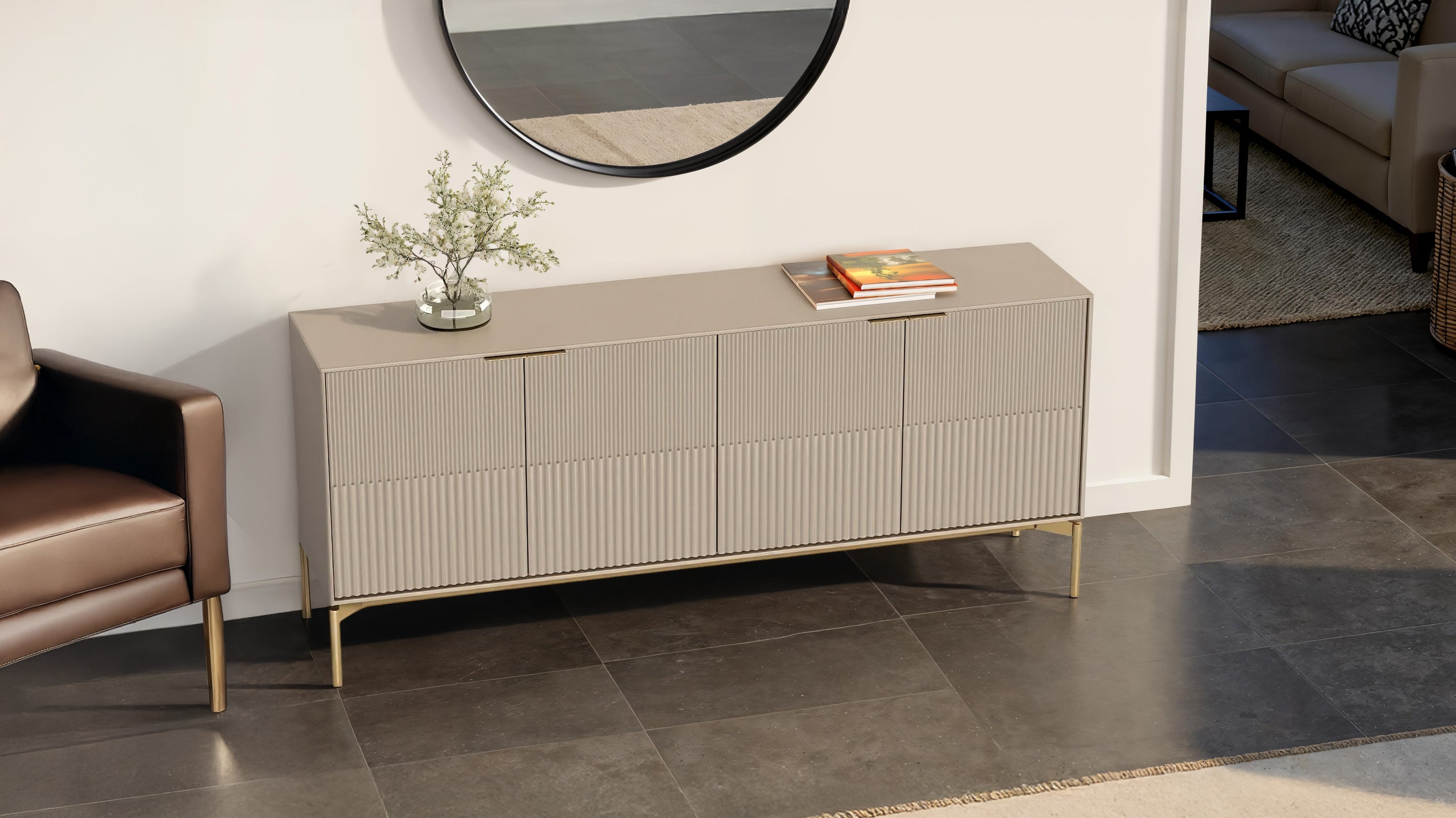 BDI ZIG CREDENZA Console 7649 - compact console for organizing entryway or hallway essentials | Image 1 | InSTYLE Home & Rugs