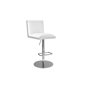 Wellington White Pu Fabric Bar Stool - stylish bar stool for home bars or kitchen counters | Image 1 | InSTYLE Home & Rugs