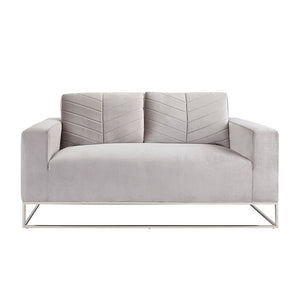 Franklin Sofa Grey Velvet - stylish seating for your home | Image 3 | InSTYLE Home & Rugs