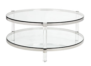 PALOMA Brushed Gold or Steel Coffee Table - functional centerpieces for homes | Image 2 | InSTYLE Home & Rugs