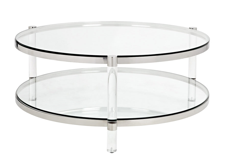 PALOMA Brushed Gold or Steel Coffee Table - functional centerpieces for homes | Image 2 | InSTYLE Home & Rugs