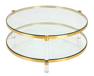 PALOMA Brushed Gold or Steel Coffee Table - functional centerpieces for homes | Image 1 | InSTYLE Home & Rugs