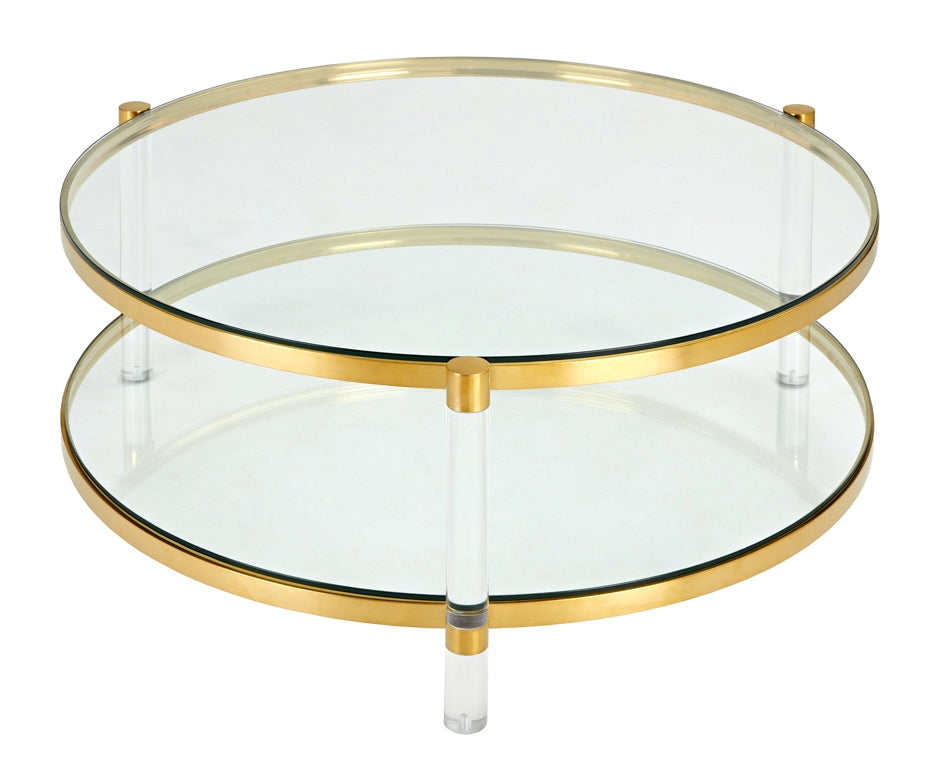 PALOMA Brushed Gold or Steel Coffee Table - functional centerpieces for homes | Image 1 | InSTYLE Home & Rugs