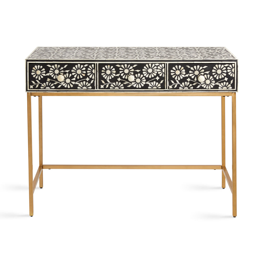 Augustine Bone Inlay Console - elegant console table for modern living room decor | Image 1 | InSTYLE Home & Rugs