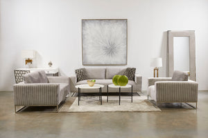 Franklin Sofa Grey Velvet - stylish seating for your home | Image 4 | InSTYLE Home & Rugs