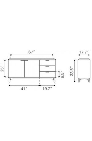 Liberty Buffet - spacious buffet cabinets for serving and organizing | Image 2 | InSTYLE Home & Rugs