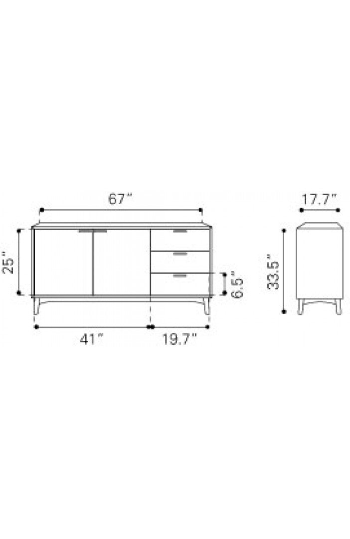 Liberty Buffet - spacious buffet cabinets for serving and organizing | Image 2 | InSTYLE Home & Rugs