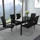Contra/Maxim 7pc Dining Set in Black with Black Chair