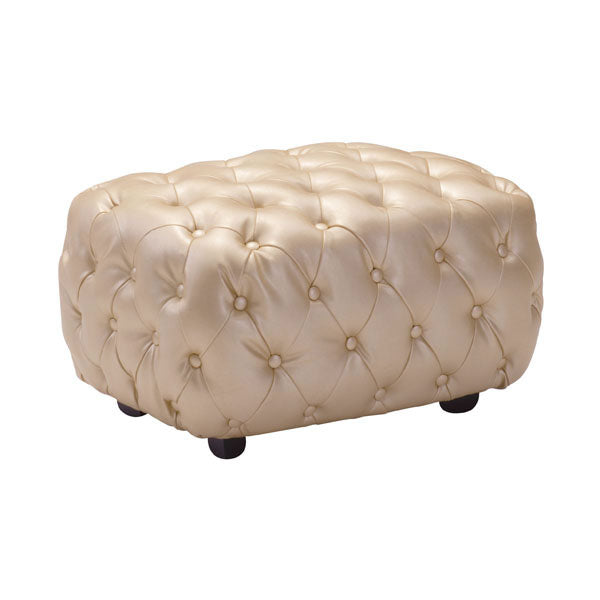 Connoisseur Gold Ottoman - comfortable ottoman for any room | Image 1 | InSTYLE Home & Rugs