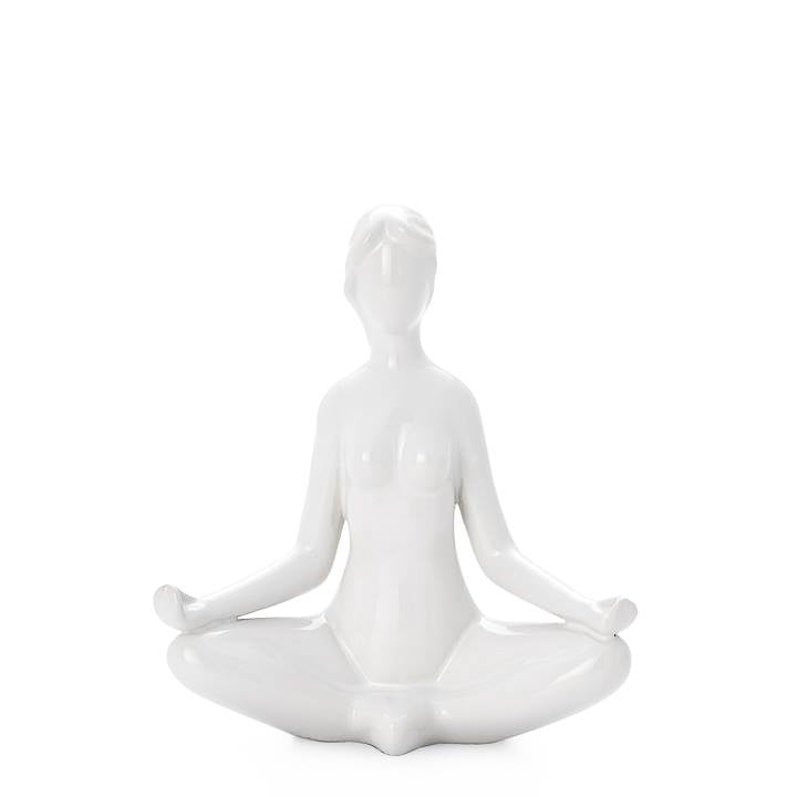 Yoga White Ceramic Decor Figure - modern home decor for a fresh and inviting space | Image 1 | InSTYLE Home & Rugs