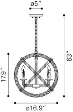 Caledonite Ceiling Lamp - www.instylehome.ca