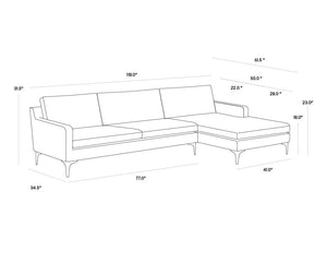 Andie Sofa Chaise. instylehome.ca