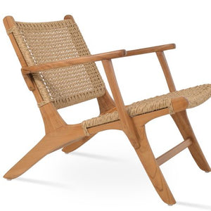 Calava Teak Armchair Lounge - modern accent armchair for stylish interiors | Image 1 | InSTYLE Home & Rugs