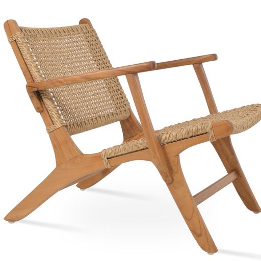 Calava Teak Armchair Lounge - modern accent armchair for stylish interiors | Image 1 | InSTYLE Home & Rugs