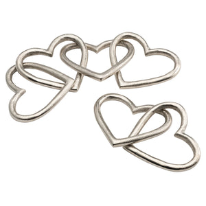 Chain 2 Linked Hearts Aluminum Decor Sculpture - modern home decor for a fresh and inviting space | Image 3 | InSTYLE Home & Rugs