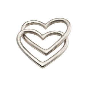 Chain 2 Linked Hearts Aluminum Decor Sculpture - modern home decor for a fresh and inviting space | Image 1 | InSTYLE Home & Rugs
