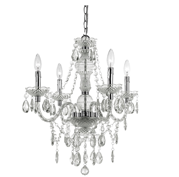 Glo Crystal Silver Chandelier - elegant chandeliers for interiors | Image 1 | InSTYLE Home & Rugs