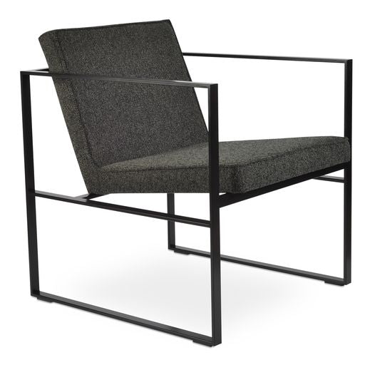 Cube Metal Lounge - upholstered armchair with padded comfort | Image 1 | InSTYLE Home & Rugs