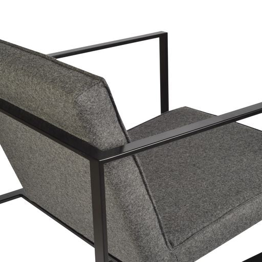 Cube Metal Lounge - upholstered armchair with padded comfort | Image 2 | InSTYLE Home & Rugs