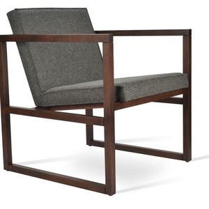 Cube Wood Lounge - modern accent armchair for stylish interiors | Image 1 | InSTYLE Home & Rugs