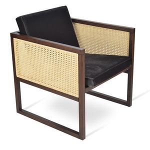 Cube Wood Wicker Lounge - modern accent armchair for stylish interiors | Image 1 | InSTYLE Home & Rugs