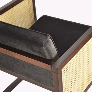 Cube Wood Wicker Lounge - modern accent armchair for stylish interiors | Image 5 | InSTYLE Home & Rugs