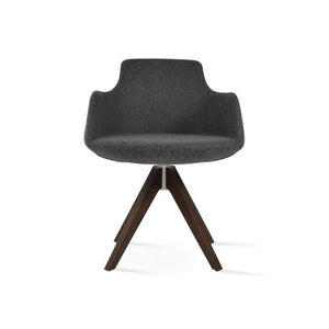 Dervish Pyramid Swivel Dining Chair - elegant seating for dining areas | Image 1 | InSTYLE Home & Rugs
