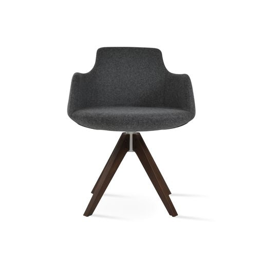 Dervish Pyramid Swivel Dining Chair - elegant seating for dining areas | Image 1 | InSTYLE Home & Rugs
