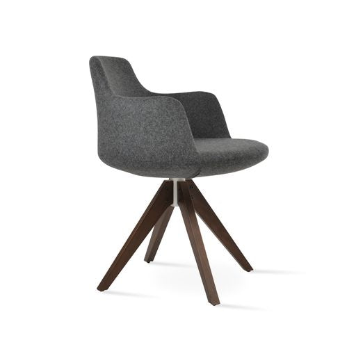 Dervish Pyramid Swivel Dining Chair - elegant seating for dining areas | Image 2 | InSTYLE Home & Rugs