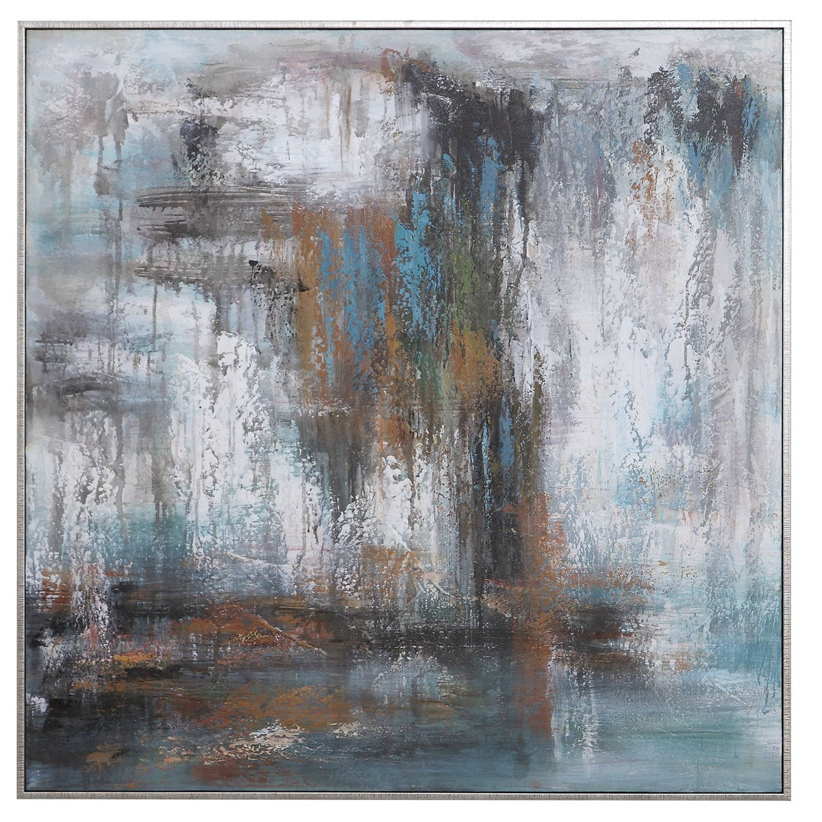Downpour Hand Painted Canvas - timeless artwork that brings character to any space | Image 1 | InSTYLE Home & Rugs