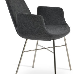Eiffel Arm Cross Dining Chair - stylish chairs for any table | Image 3 | InSTYLE Home & Rugs