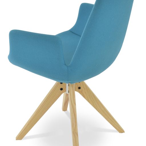 Eiffel Arm Pyramid Swivel Dining Chair - comfortable dining experience | Image 2 | InSTYLE Home & Rugs