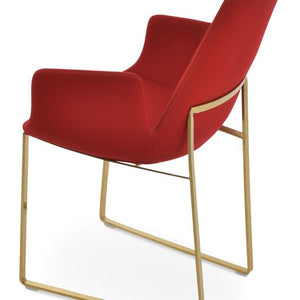 Eiffel Arm Sled Dining Chair - elegant seating for dining areas | Image 2 | InSTYLE Home & Rugs