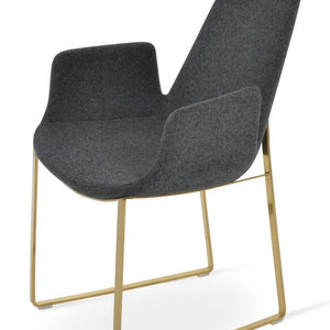 Eiffel Arm Sled Dining Chair - elegant seating for dining areas | Image 4 | InSTYLE Home & Rugs