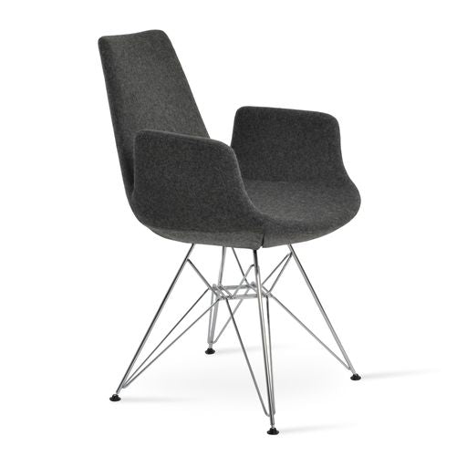 Eiffel Arm Tower Dining Chair - elegant seating for dining areas | Image 1 | InSTYLE Home & Rugs