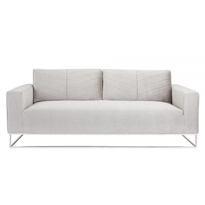Franklin Sofa Grey Velvet - stylish seating for your home | Image 1 | InSTYLE Home & Rugs