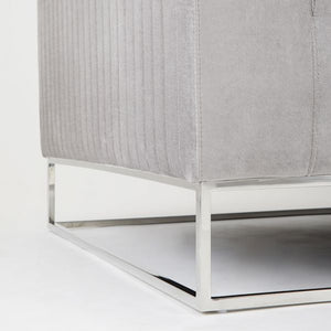 Franklin Sofa Grey Velvet - stylish seating for your home | Image 7 | InSTYLE Home & Rugs